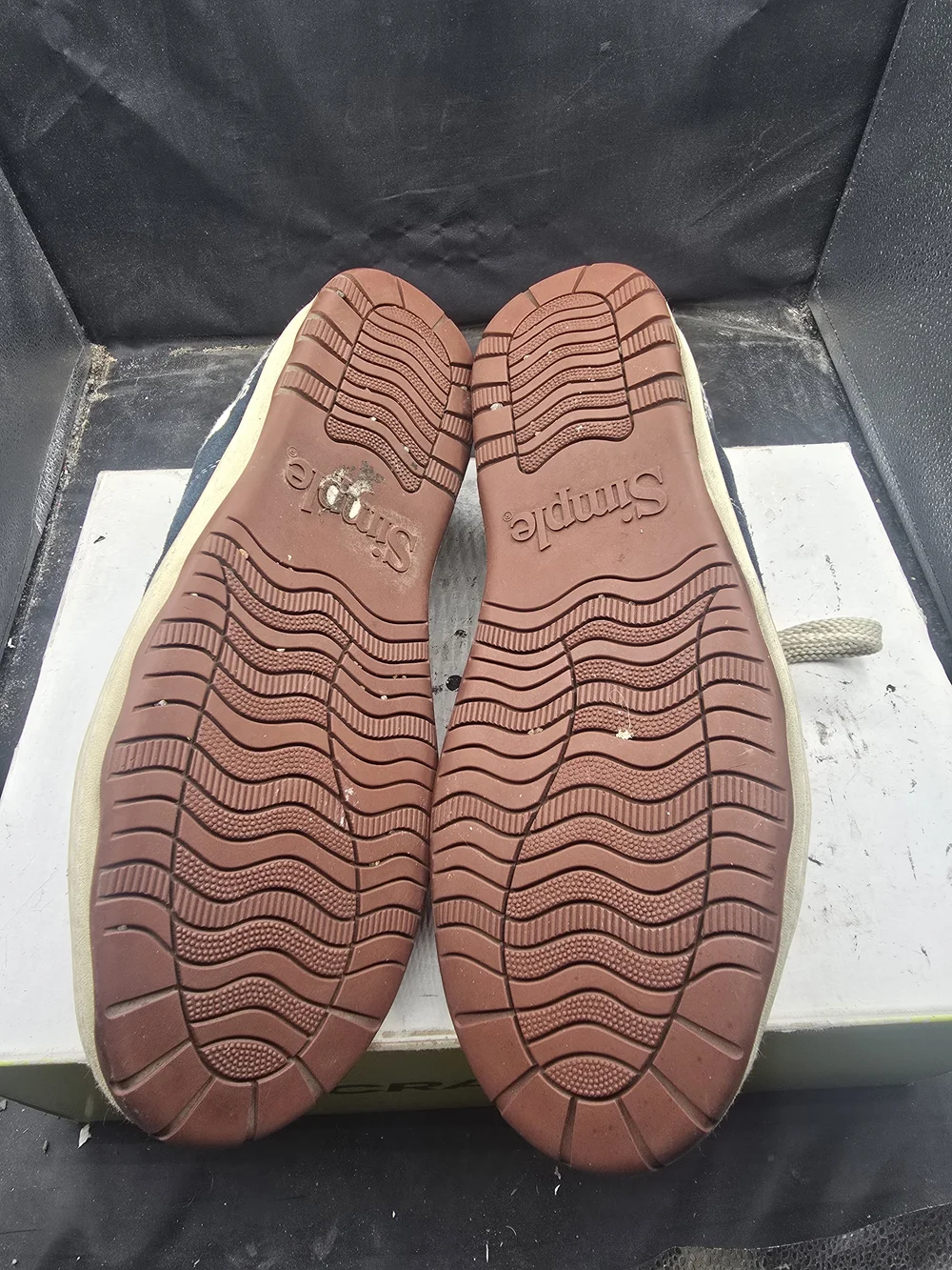 Simple Blue and Cream Men's Sneakers
